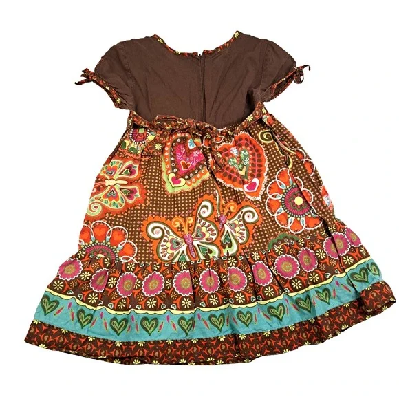 2 Vtg Girls Sz 4 Summer Dresses Children's‎ Place & Counting Daisies Boho Floral - Picture 6 of 15